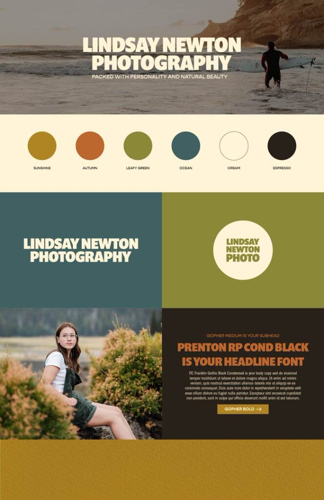 The final earthy and adventurous brand for Lindsay Newton Photography