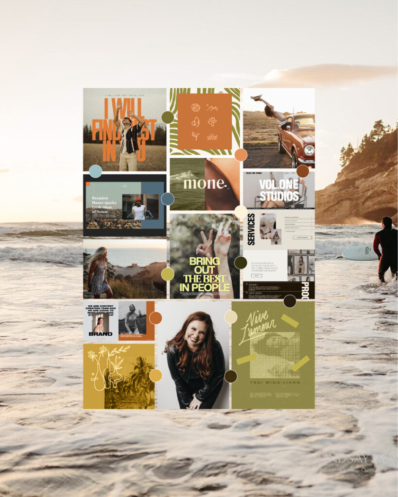 Adventurous mood board for an Oregon-based high school senior photographer